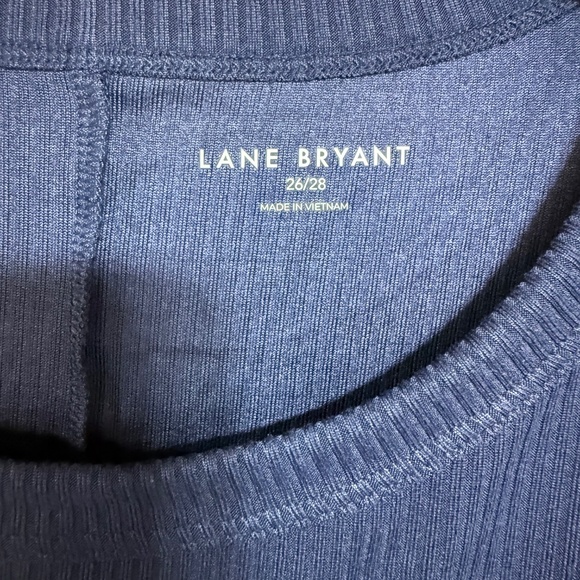 Lane Bryant Ribbed Tank Top Size 26/28 Navy Tunic Basic Minimal Layer Flowy NEW - Picture 5 of 10